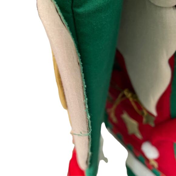 Vintage Christmas Stocking Lot of 2 Santa & Angel Stiff Cardboard Front READ - Picture 8 of 16